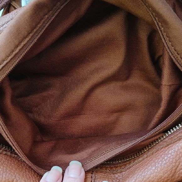 Fossil Tan Leather Satchel - Picture 11 of 16